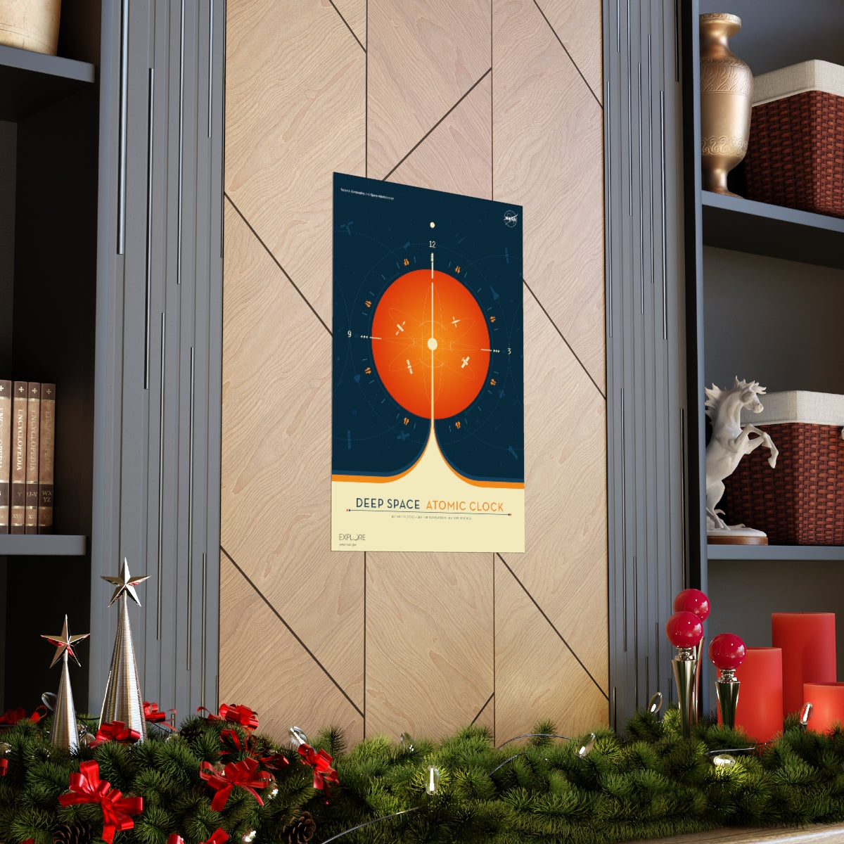 NASA - Visions of the Future : Atomic Clock (Orange) Poster