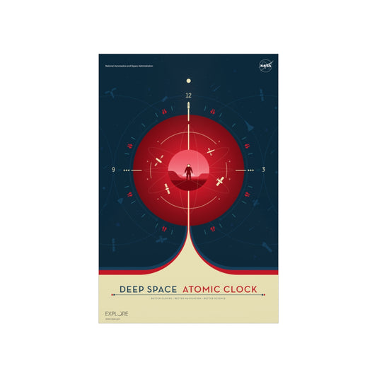 NASA - Visions of the Future : Atomic Clock (Red) Poster