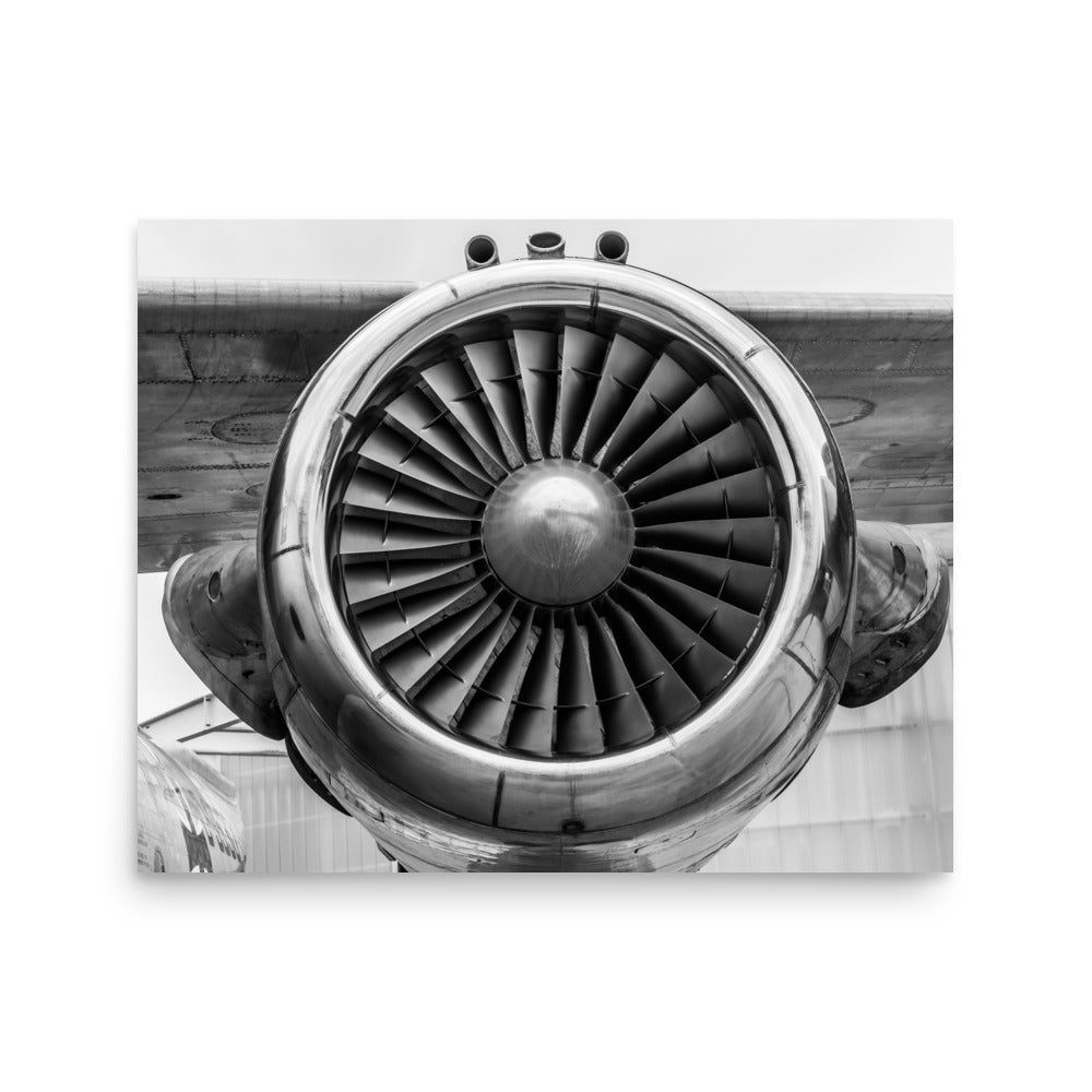 Vintage Airliner Engine Poster