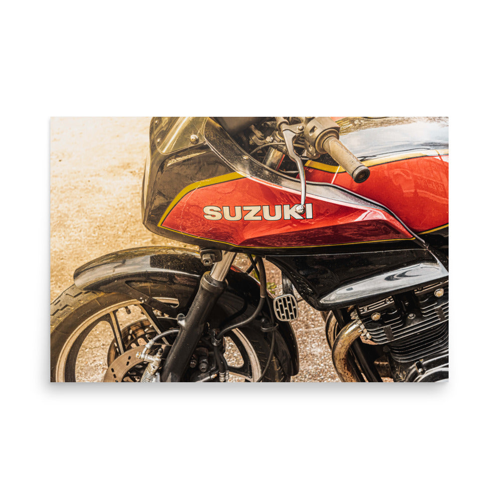 Vintage Suzuki Motorcycle Poster