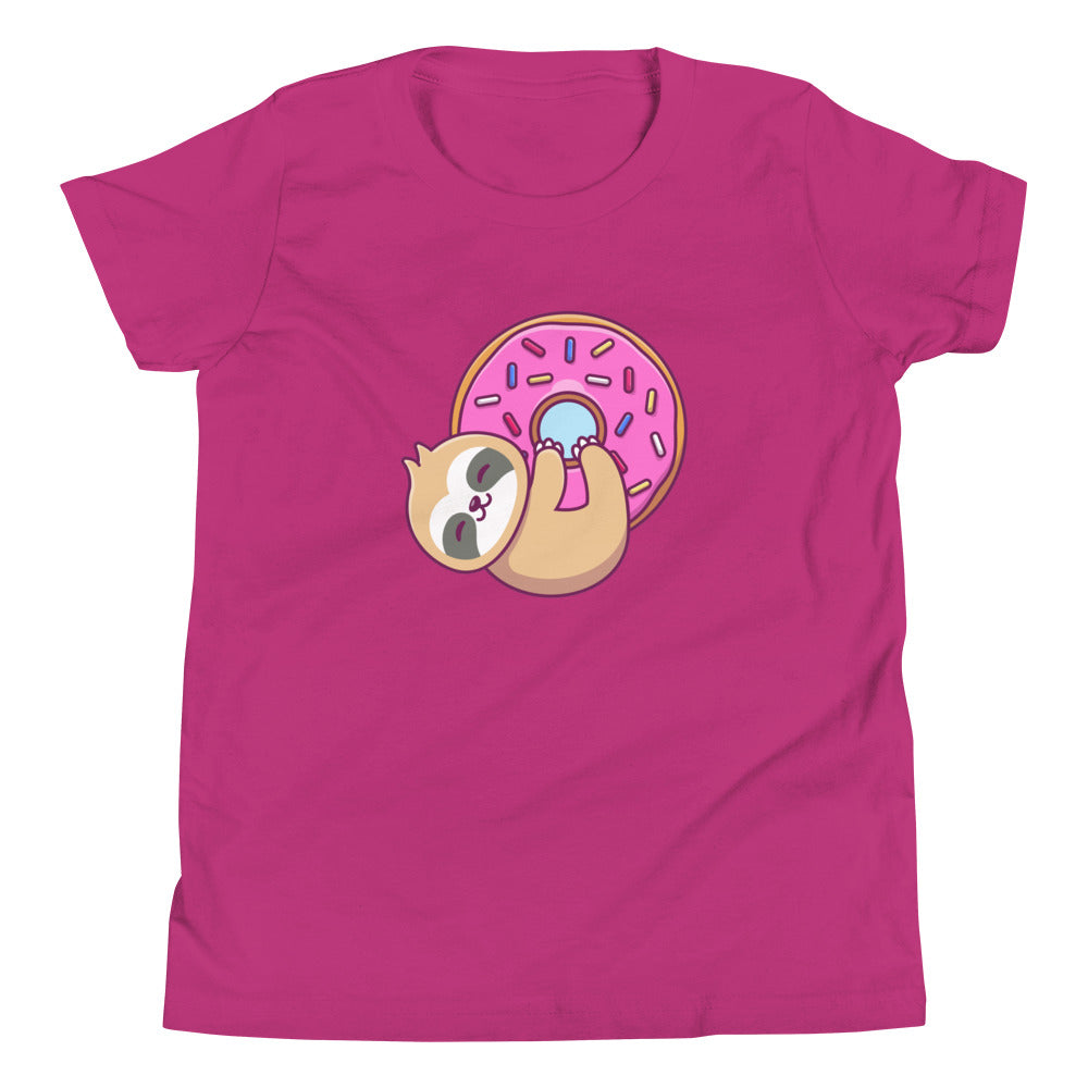 Donut Sloth Short Sleeve T-Shirt